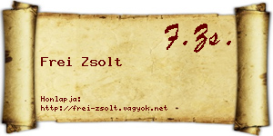 Frei Zsolt névjegykártya